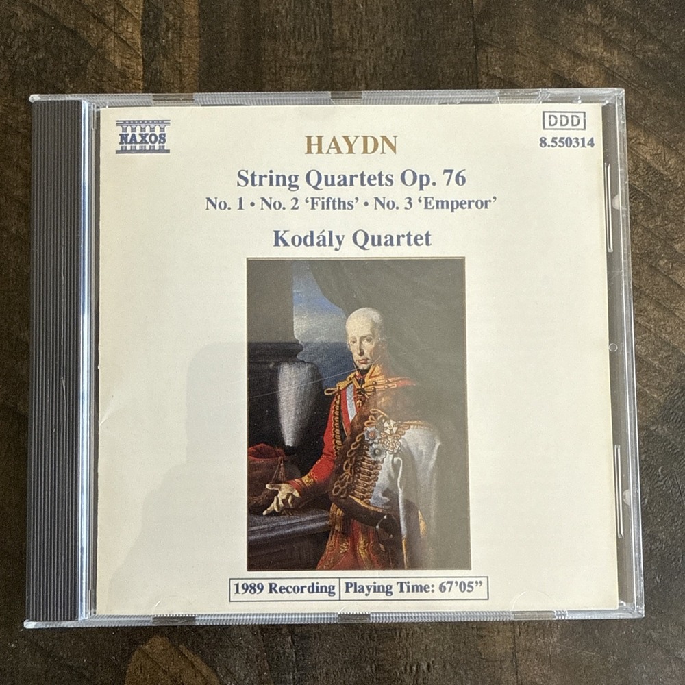 Haydn String Quartets Op 76 1-3 Kodaly Quartet CD 1992 Naxos 8.550314